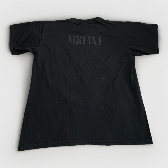Nirvana T-shirt Mens Large Black Smiley Face Cotton Vintage 90s Cotton America - Picture 2 of 7